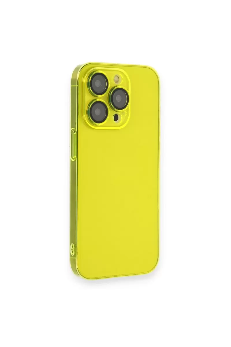 Newface Apple iPhone 13 Pro Kılıf Armada Lensli Kapak - Sarı