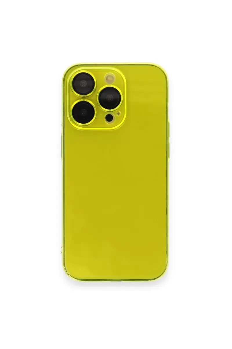 Newface Apple iPhone 13 Pro Kılıf Armada Lensli Kapak - Sarı