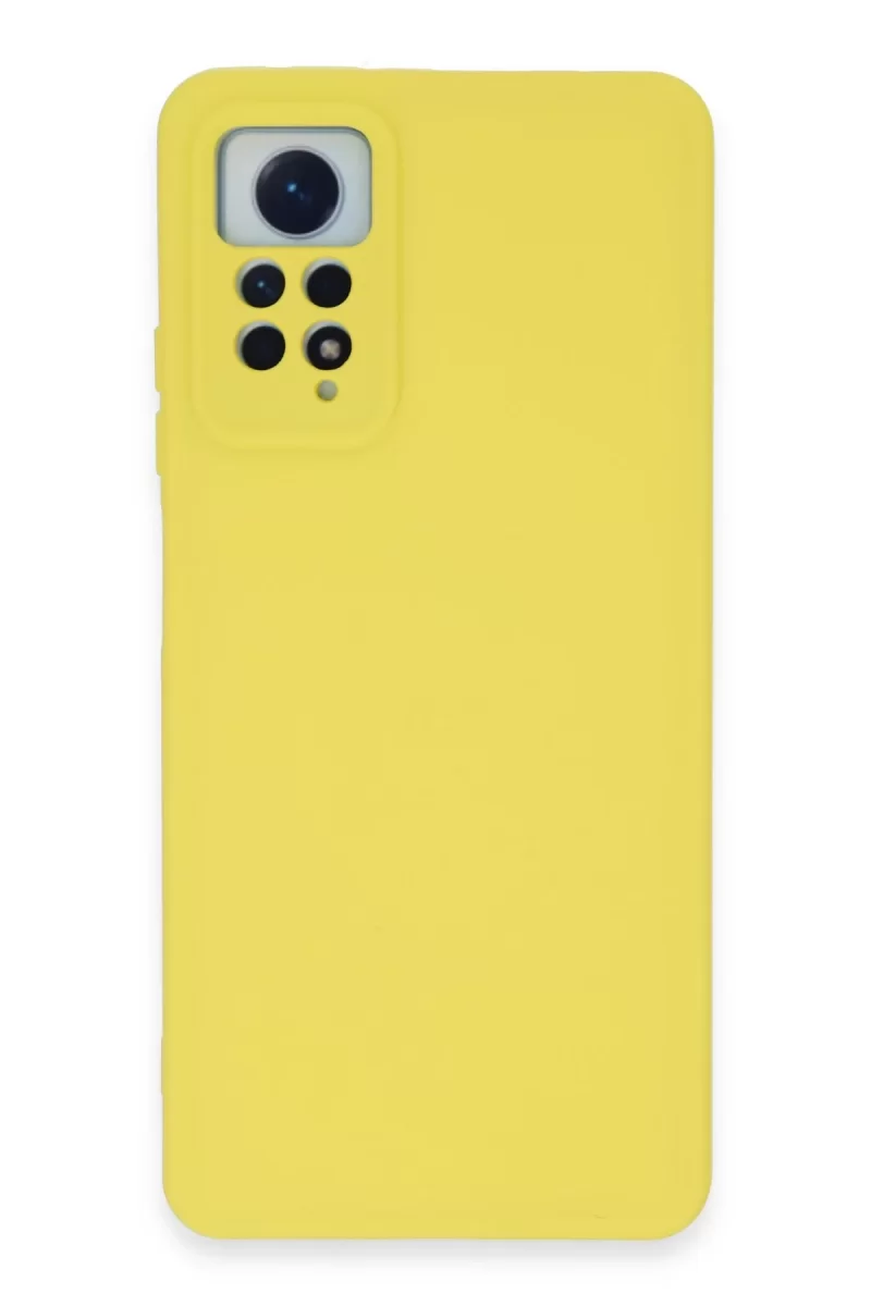 Newface Xiaomi Redmi Note 12 Pro 4G Kılıf Nano içi Kadife Silikon - Sarı