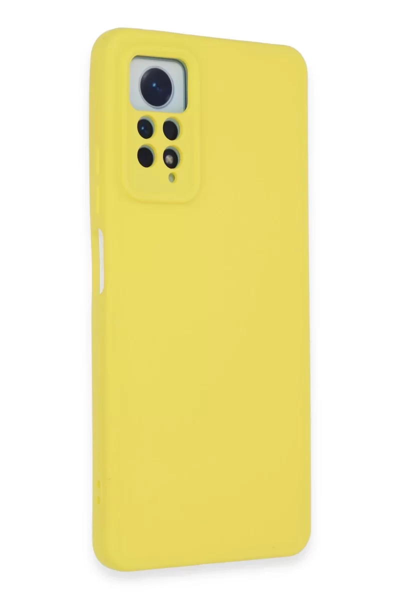 Newface Xiaomi Redmi Note 12 Pro 4G Kılıf Nano içi Kadife Silikon - Sarı