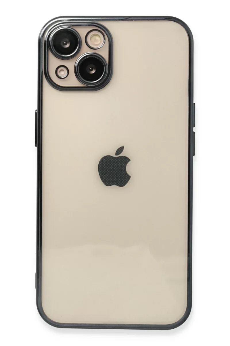 Newface Apple iPhone 14 Kılıf Razer Lensli Silikon - Siyah