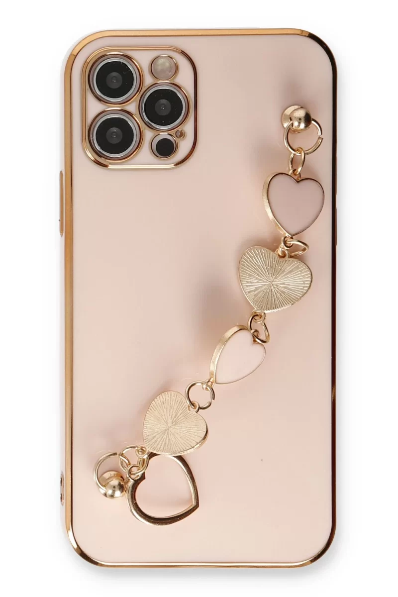 Newface Apple iPhone 12 Pro Kılıf Esila Silikon - Pudra