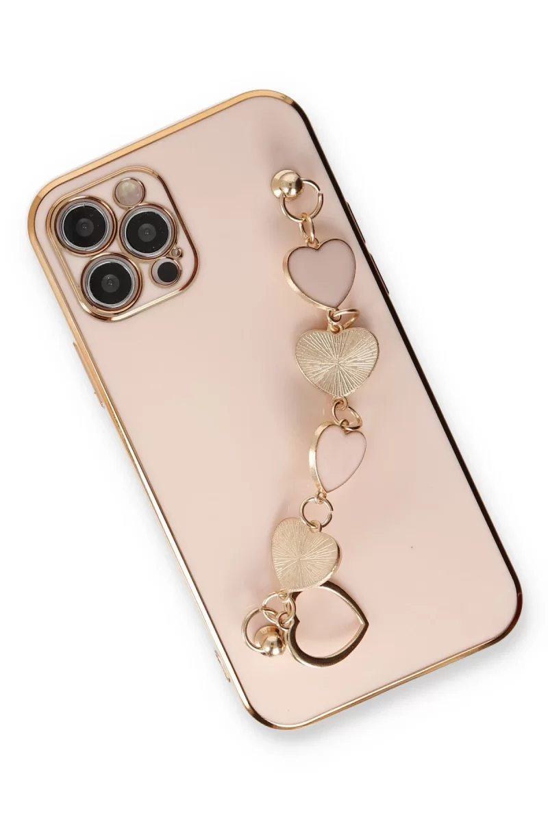 Newface Apple iPhone 12 Pro Kılıf Esila Silikon - Pudra