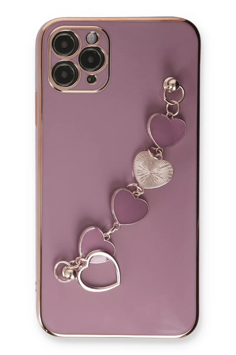 Newface Apple iPhone 11 Pro Kılıf Esila Silikon - Mor