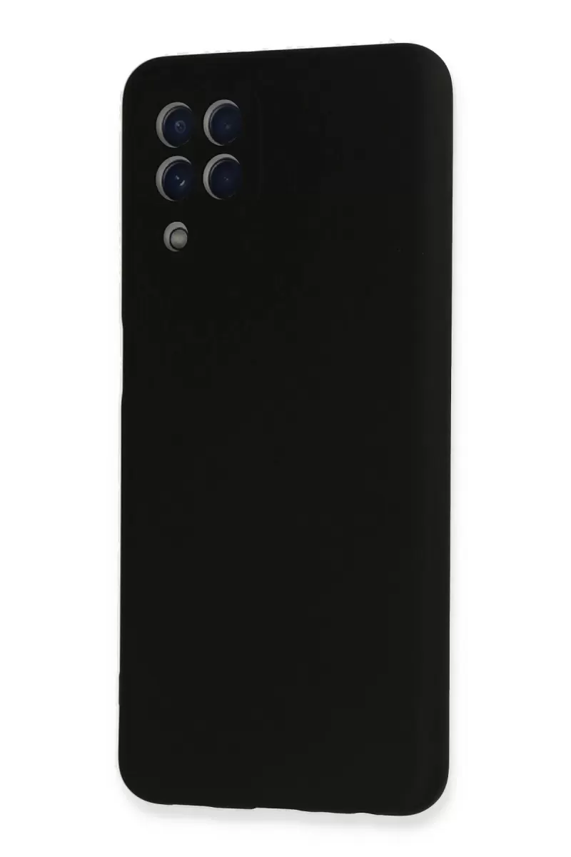 Newface Samsung Galaxy A22 Kılıf Nano içi Kadife Silikon - Siyah