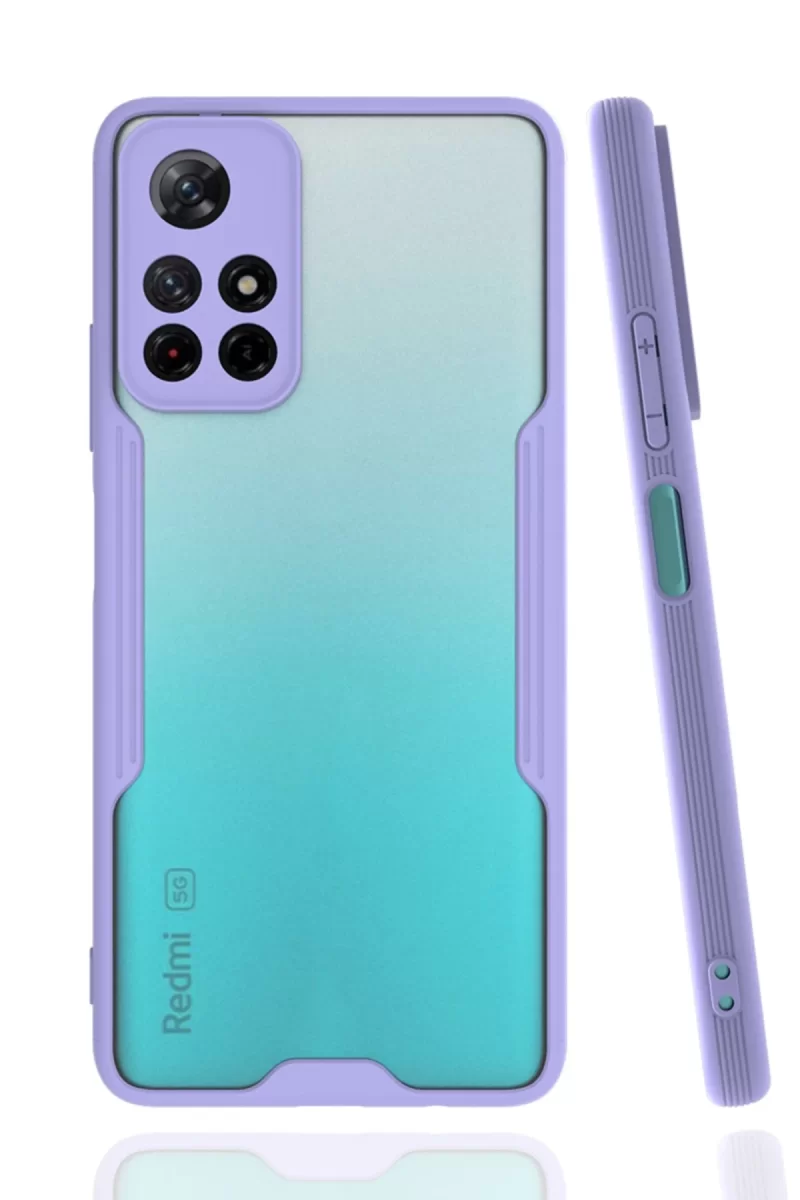 Newface Xiaomi Redmi Note 11T Kılıf Platin Silikon - Lila