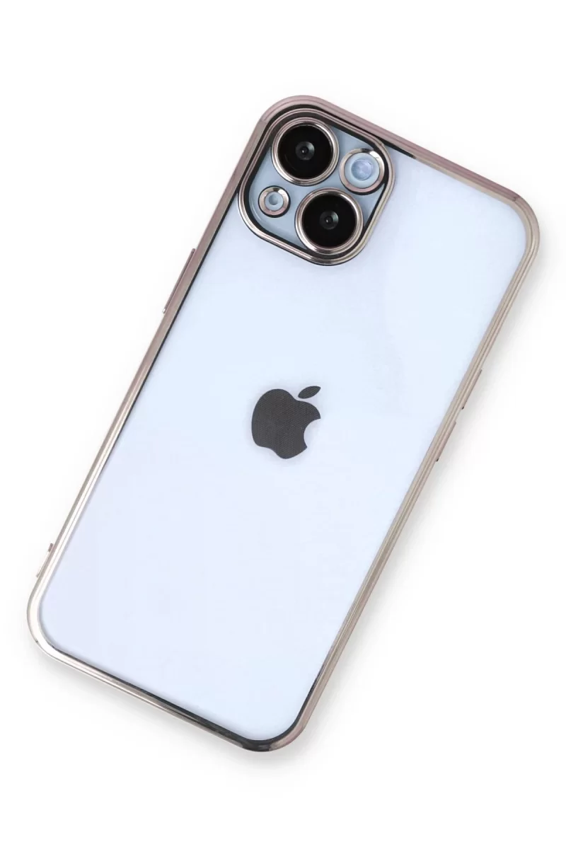 Newface Apple iPhone 14 Kılıf Razer Lensli Silikon - Gold