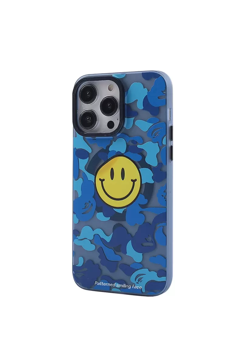Newface Apple iPhone 14 Pro Kılıf Apollo Magneticsafe Desenli Kapak - Apollo Mavi - 1