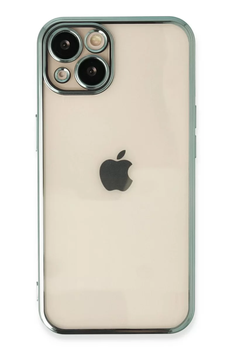 Newface Apple iPhone 14 Kılıf Razer Lensli Silikon - Yeşil