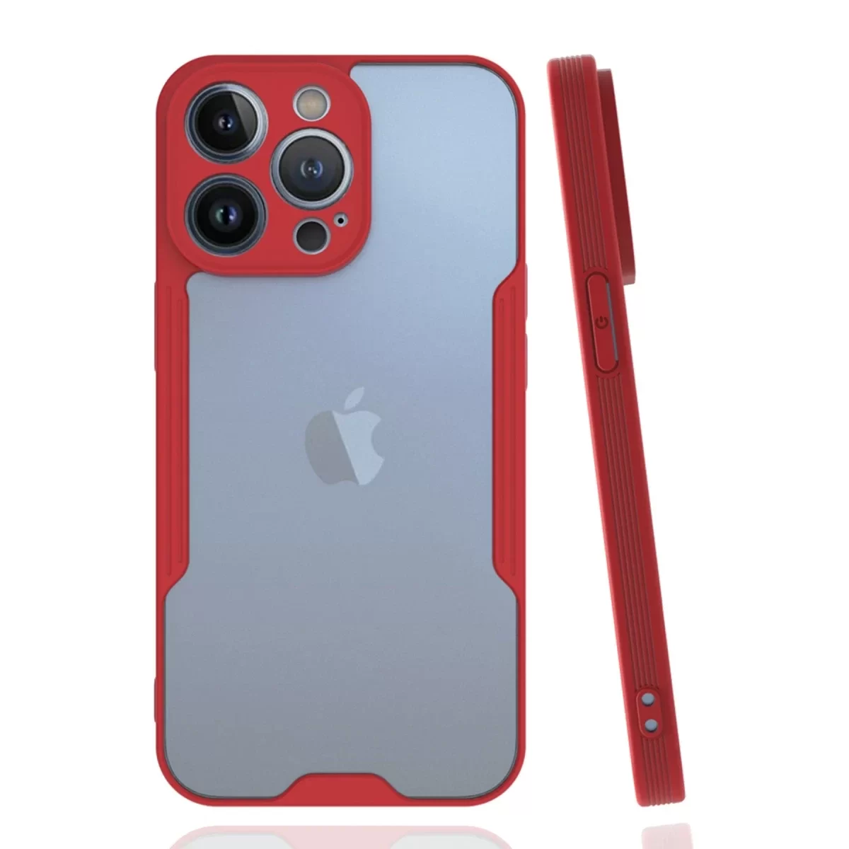 Newface Apple iPhone 14 Pro Kılıf Platin Silikon - Kırmızı