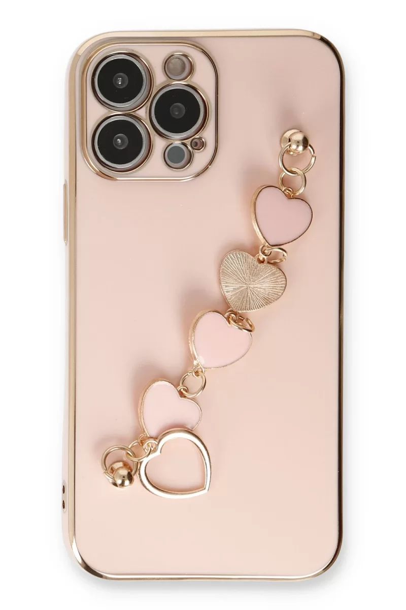 Newface Apple iPhone 13 Pro Kılıf Esila Silikon - Pudra