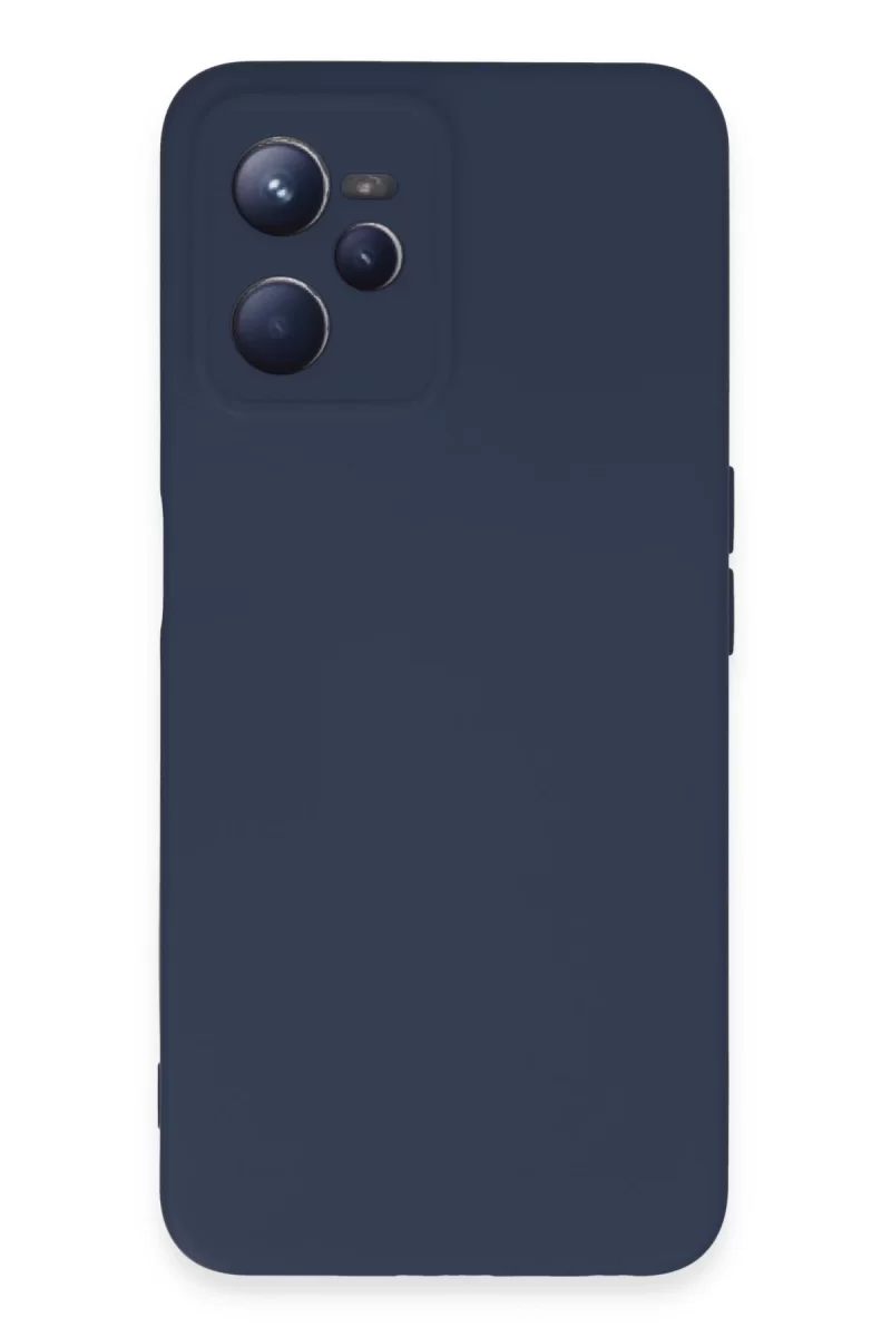 Newface Realme C35 Kılıf Nano içi Kadife Silikon - Lacivert