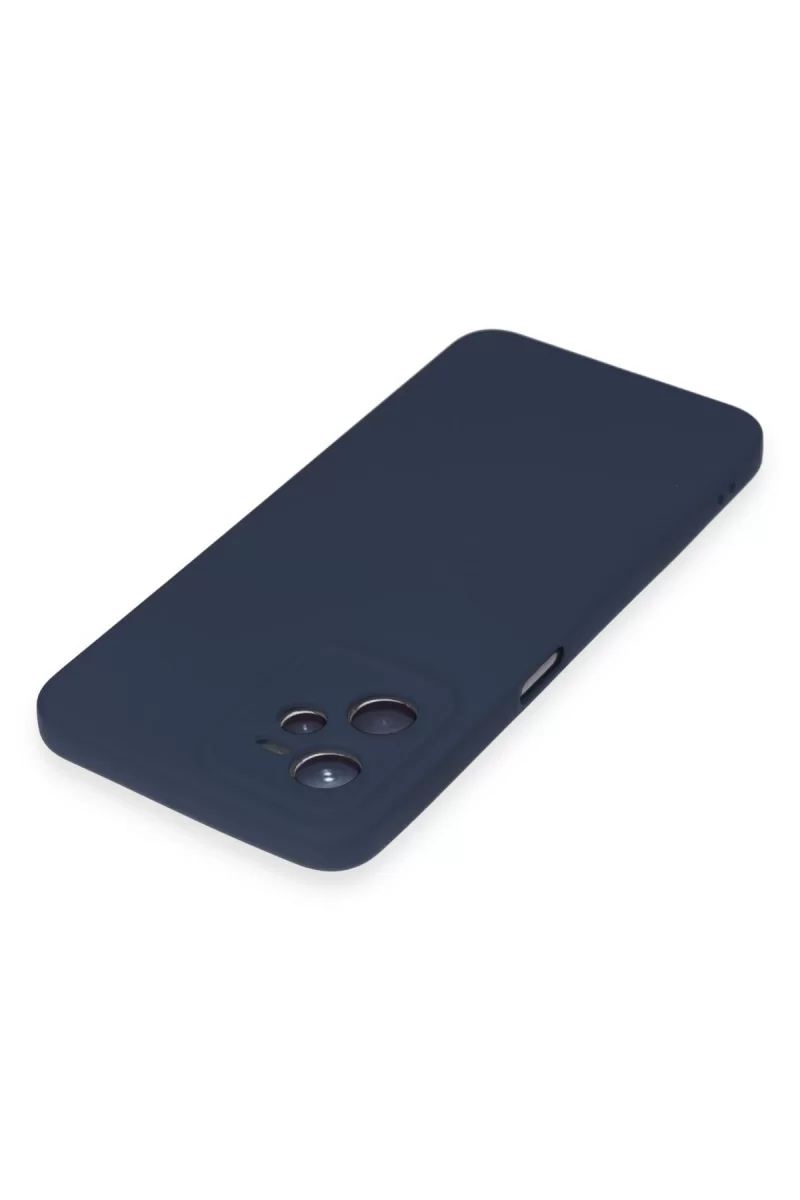 Newface Realme C35 Kılıf Nano içi Kadife Silikon - Lacivert