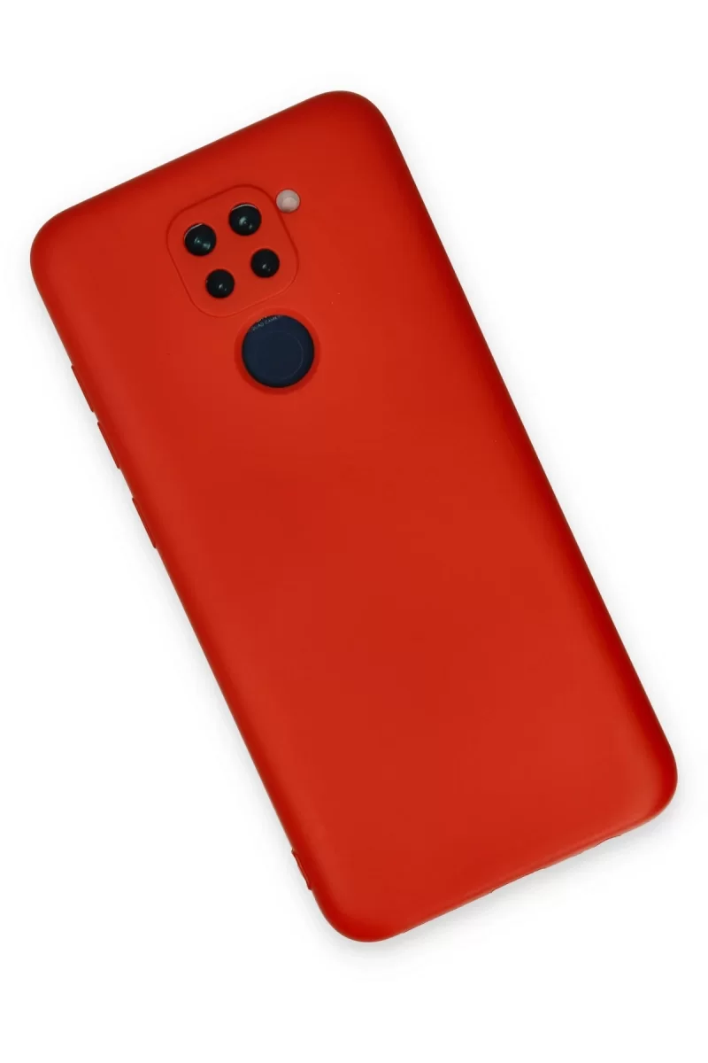 Newface Xiaomi Redmi Note 9 Kılıf Nano içi Kadife Silikon - Kırmızı