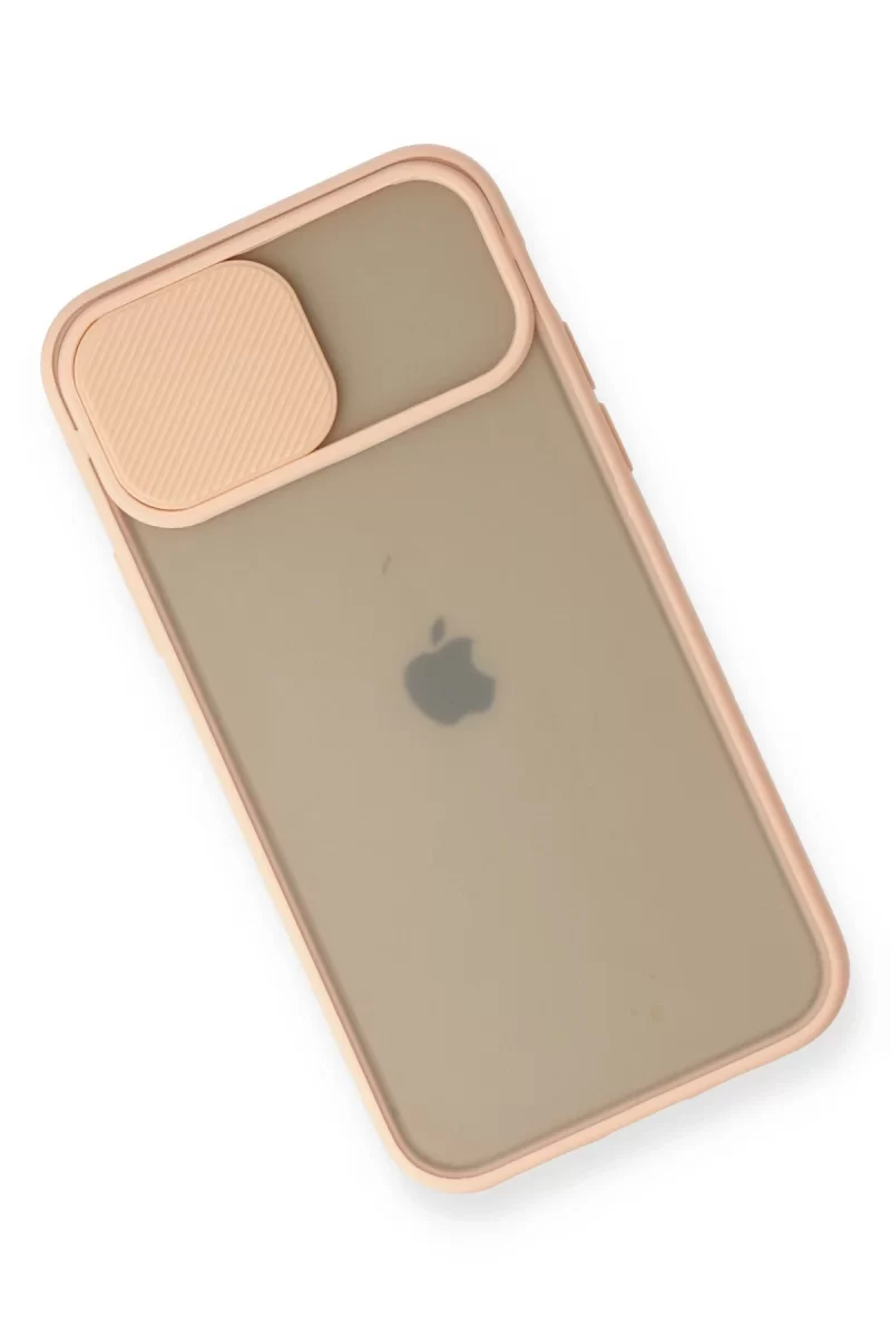 Newface Apple iPhone 11 Pro Kılıf Palm Buzlu Kamera Sürgülü Silikon - Pembe