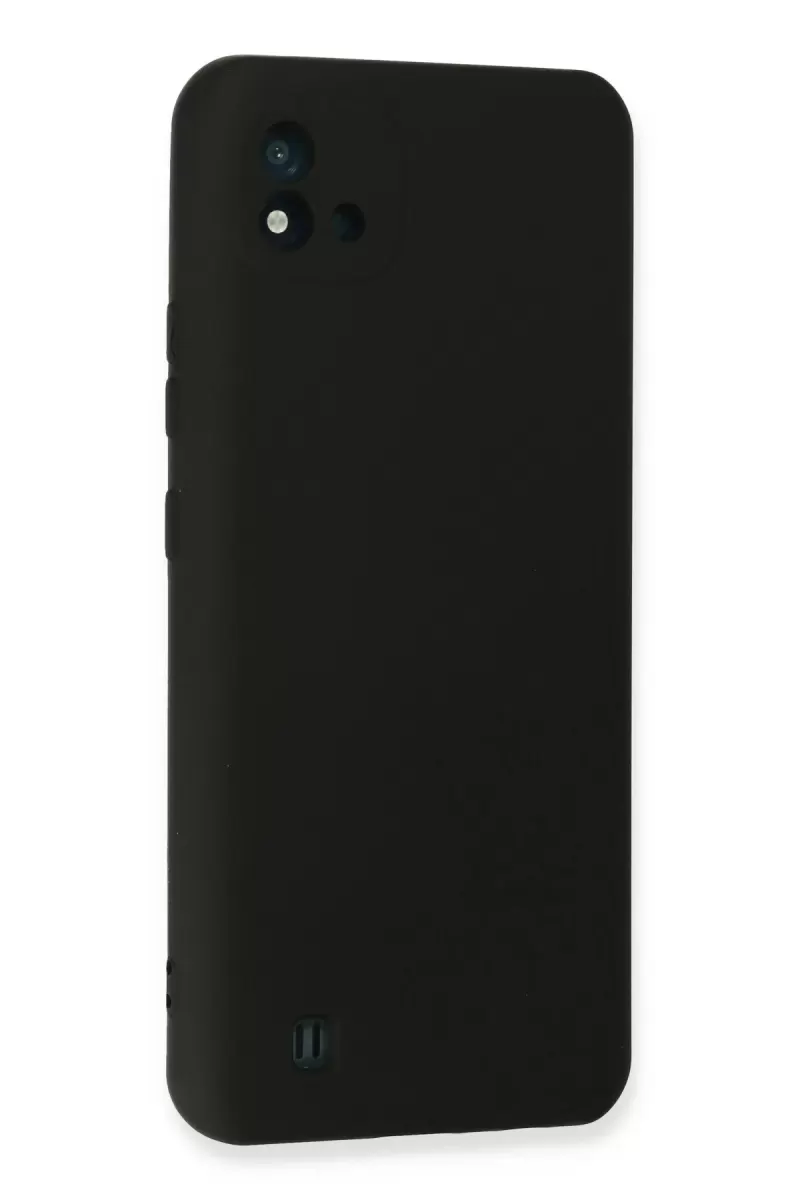 Newface Realme C11 2021 Kılıf Nano içi Kadife Silikon - Siyah