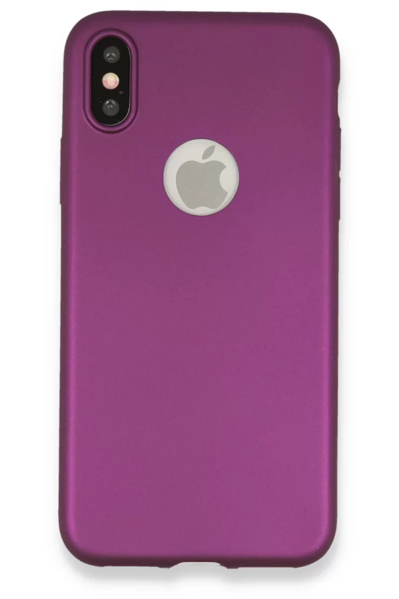 Newface Apple iPhone X Kılıf First Silikon - Mürdüm