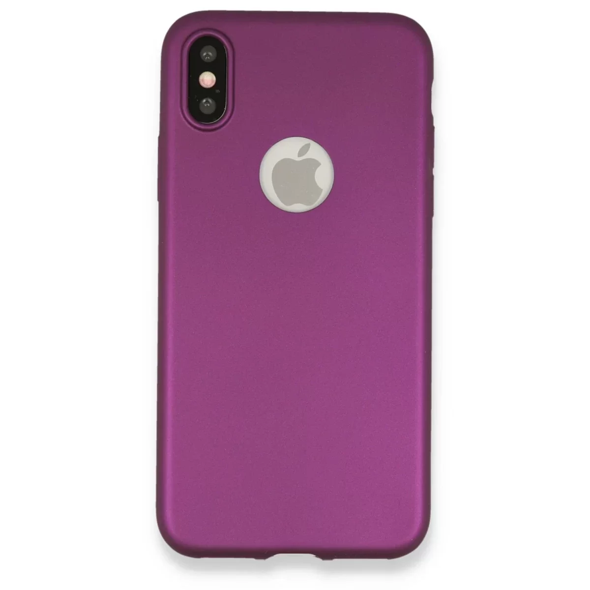 Newface Apple iPhone X Kılıf First Silikon - Mürdüm