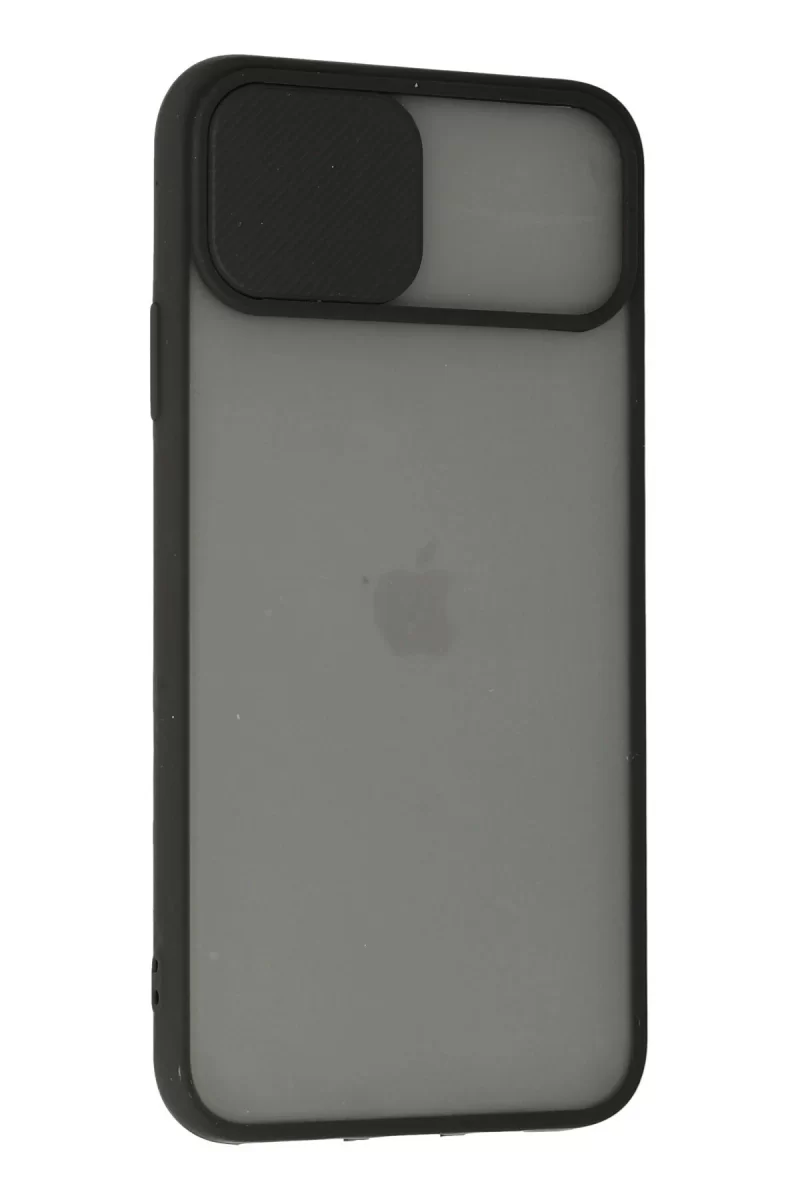 Newface Apple iPhone 11 Pro Kılıf Palm Buzlu Kamera Sürgülü Silikon - Siyah