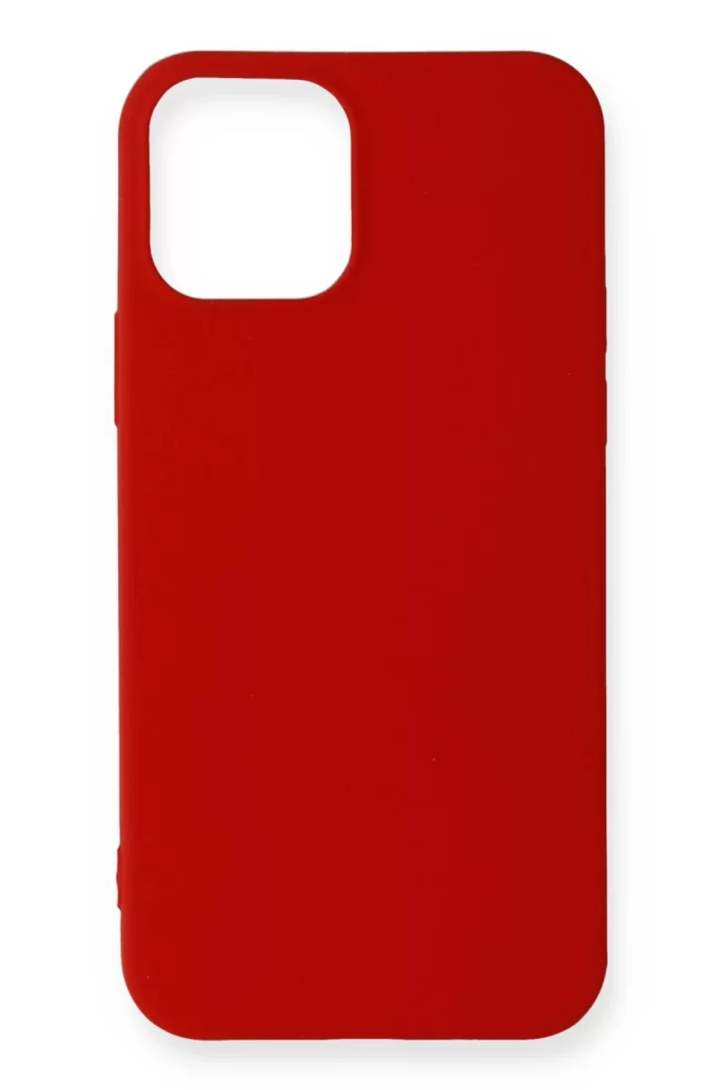 Newface Apple iPhone 12 Mini Kılıf First Silikon - Koyu Kırmızı