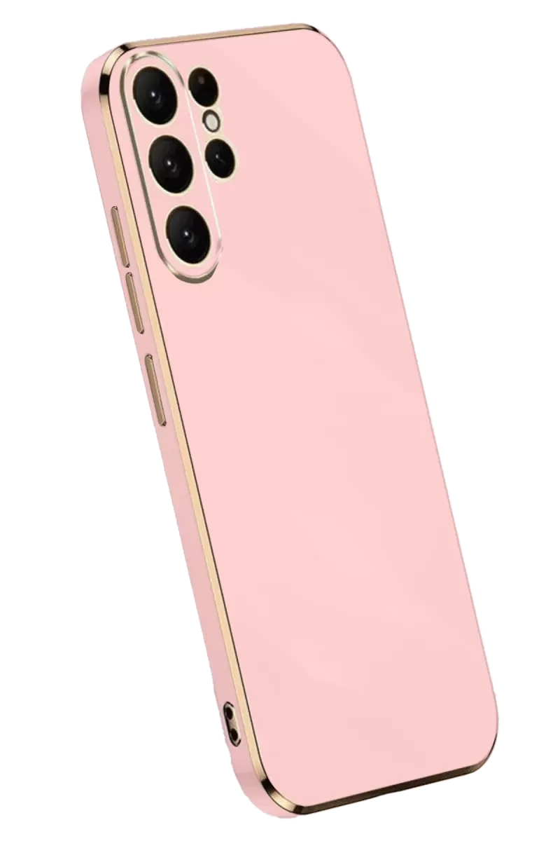 Newface Samsung Galaxy S24 Ultra Kılıf Volet Silikon - Pembe