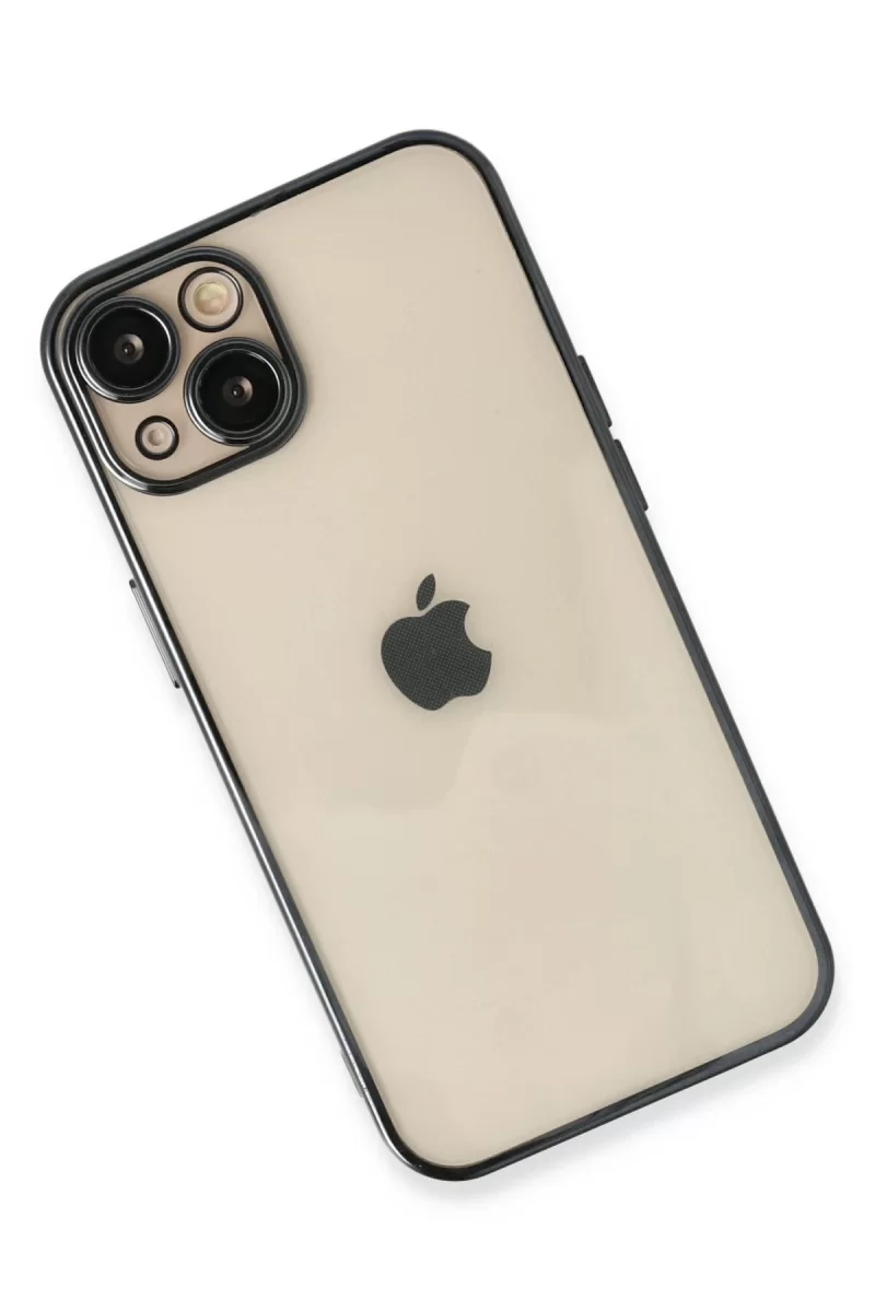 Newface Apple iPhone 14 Plus Kılıf Razer Lensli Silikon - Siyah