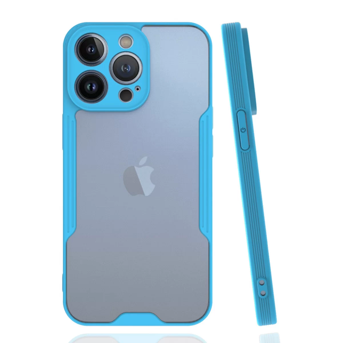Newface Apple iPhone 14 Pro Kılıf Platin Silikon - Mavi