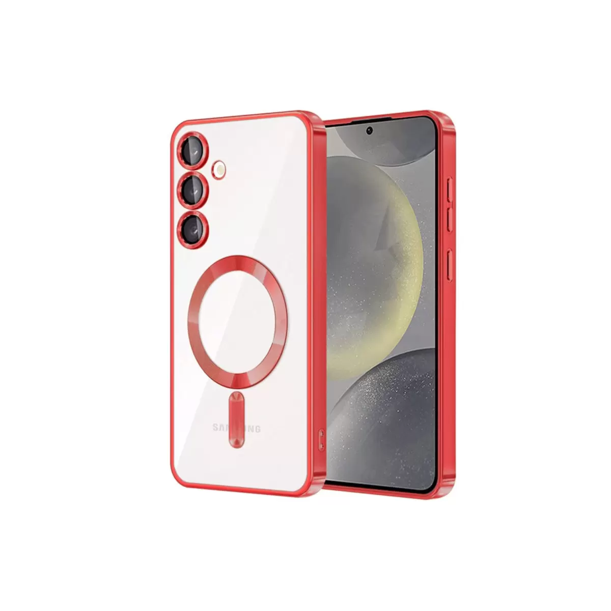 Newface Samsung Galaxy S23 Kılıf Kross Magneticsafe Kapak - Kırmızı