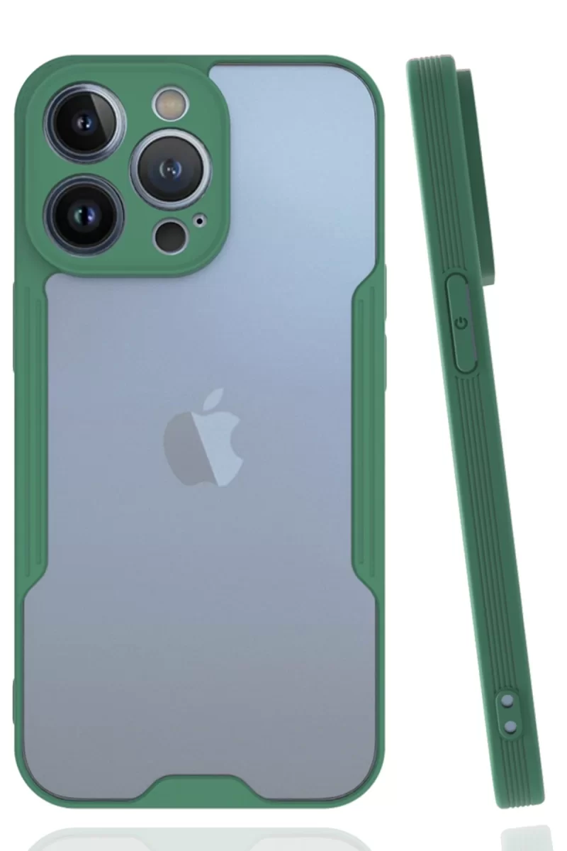 Newface Apple iPhone 14 Pro Kılıf Platin Silikon - Yeşil