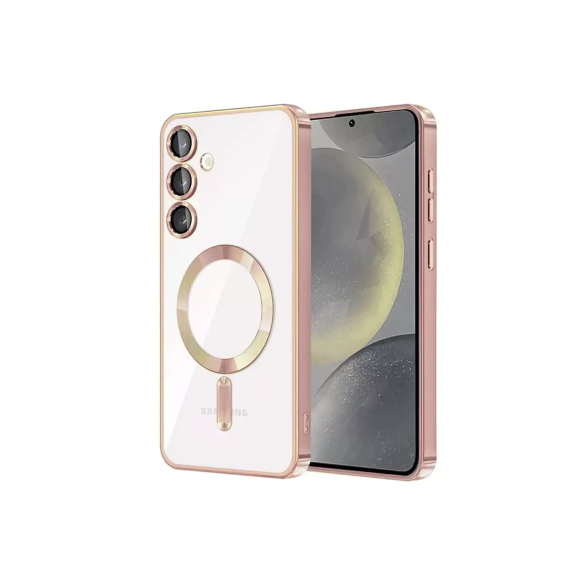 Newface Samsung Galaxy S23 Kılıf Kross Magneticsafe Kapak - Rose