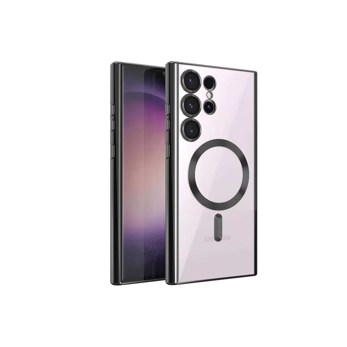 Newface Samsung Galaxy S24 Ultra Kılıf Kross Magneticsafe Kapak - Siyah