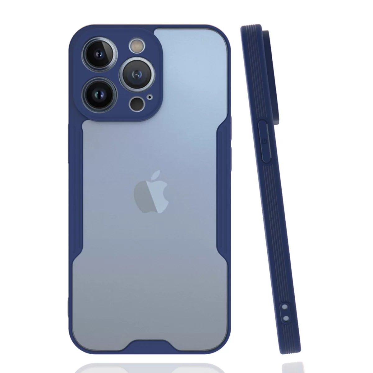 Newface Apple iPhone 14 Pro Kılıf Platin Silikon - Lacivert
