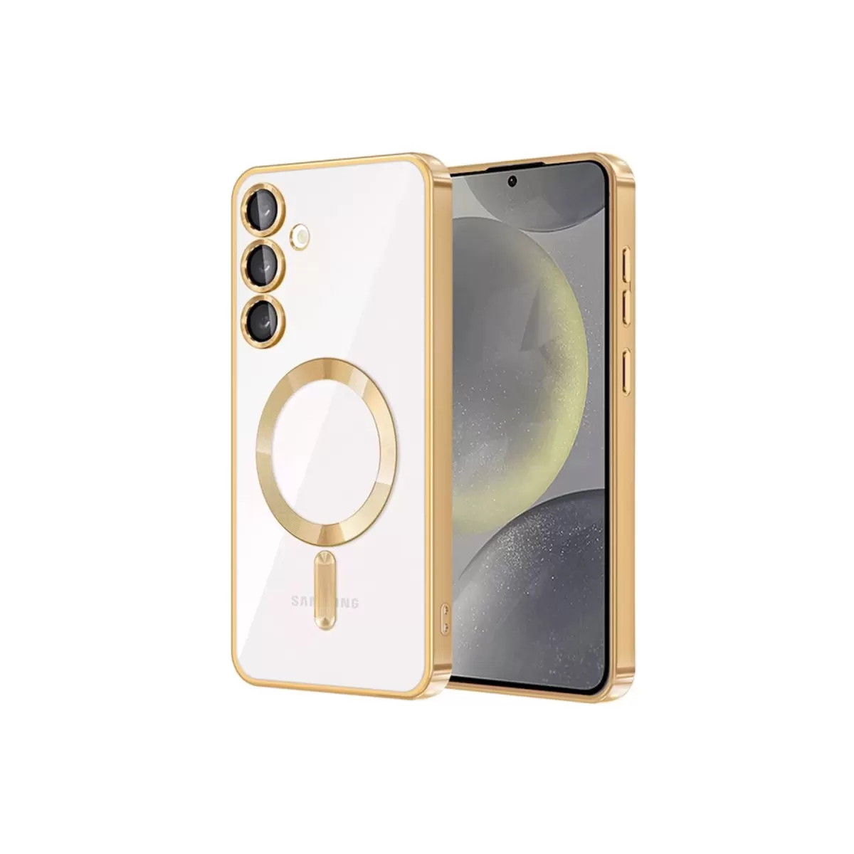 Newface Samsung Galaxy S23 Kılıf Kross Magneticsafe Kapak - Gold