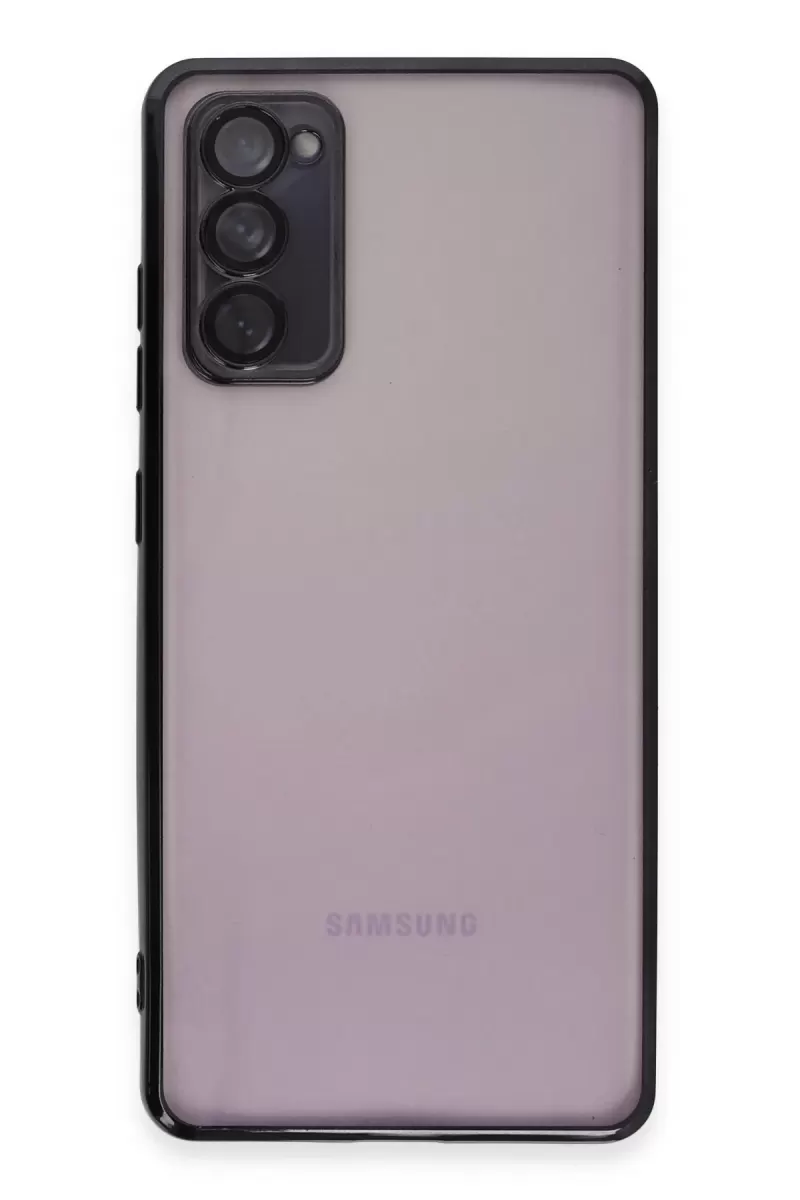 Newface Samsung Galaxy S20 FE Kılıf Razer Lensli Silikon - Siyah