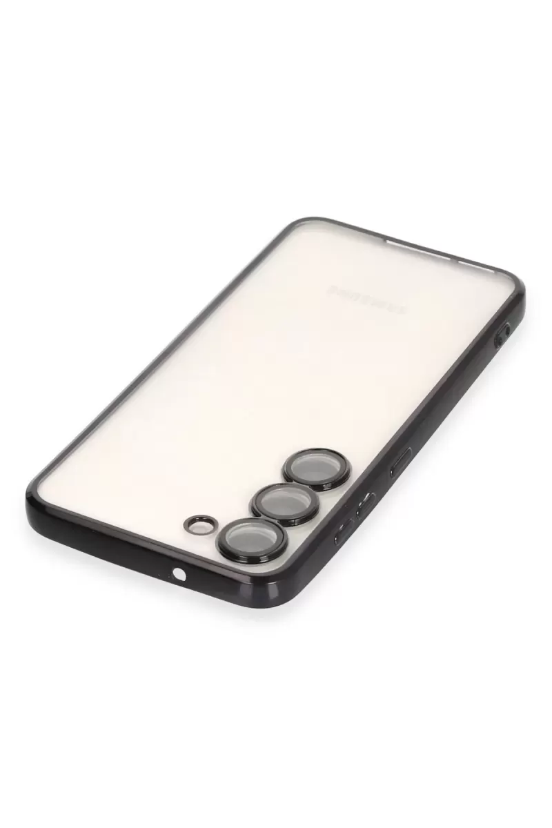 Newface Samsung Galaxy S23 Kılıf Razer Lensli Silikon - Siyah