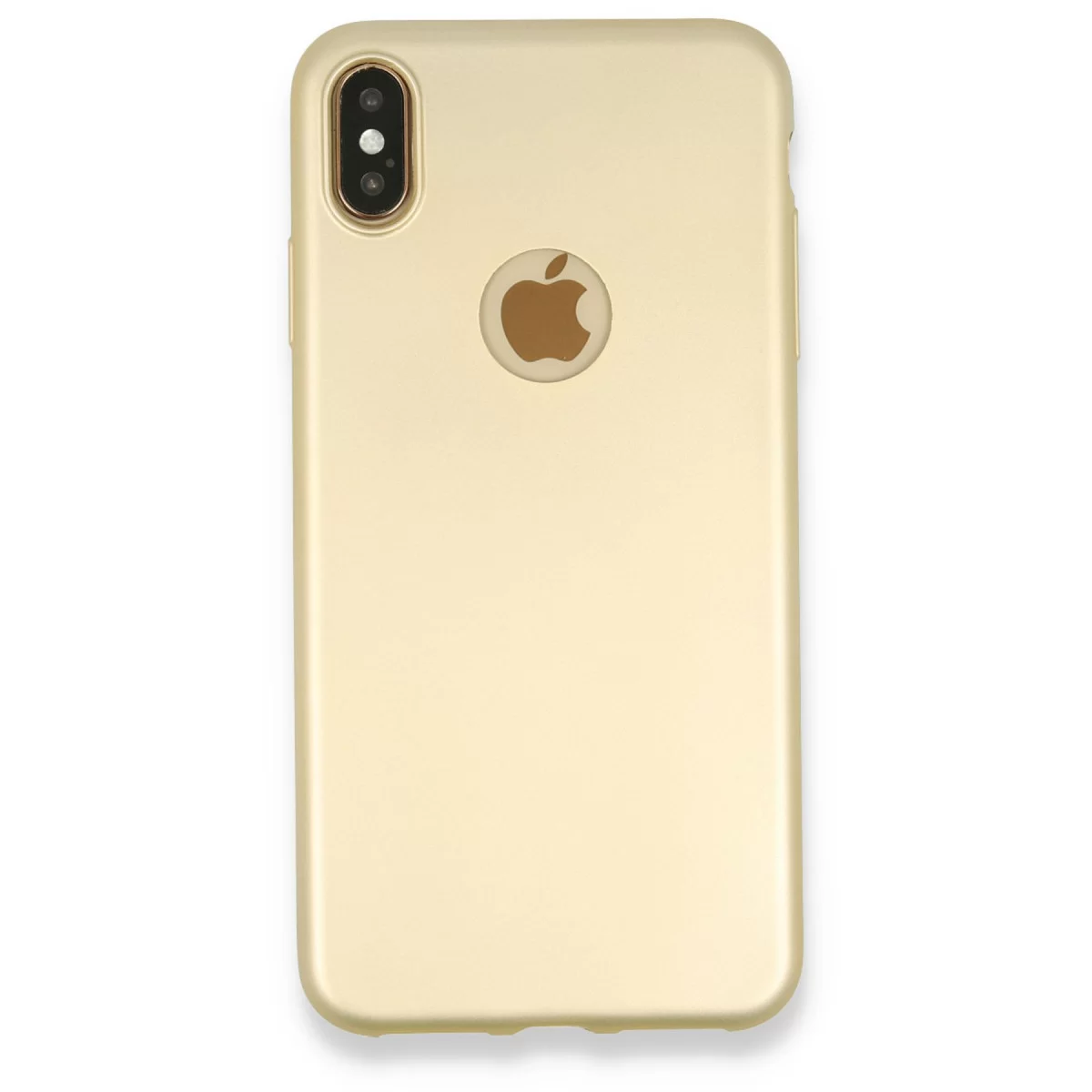 Newface Apple iPhone XS Max Kılıf First Silikon - Gold
