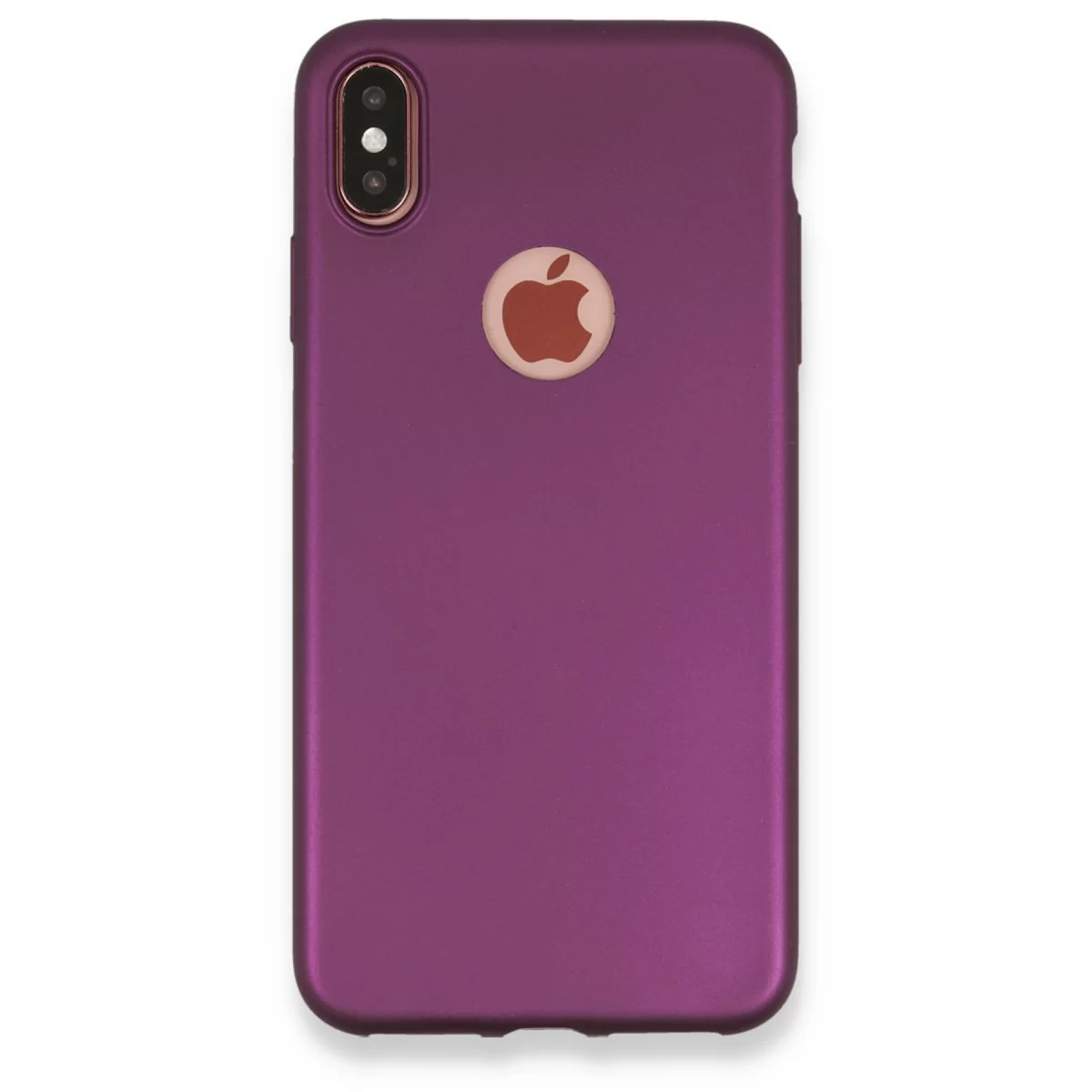 Newface Apple iPhone XS Max Kılıf First Silikon - Mürdüm