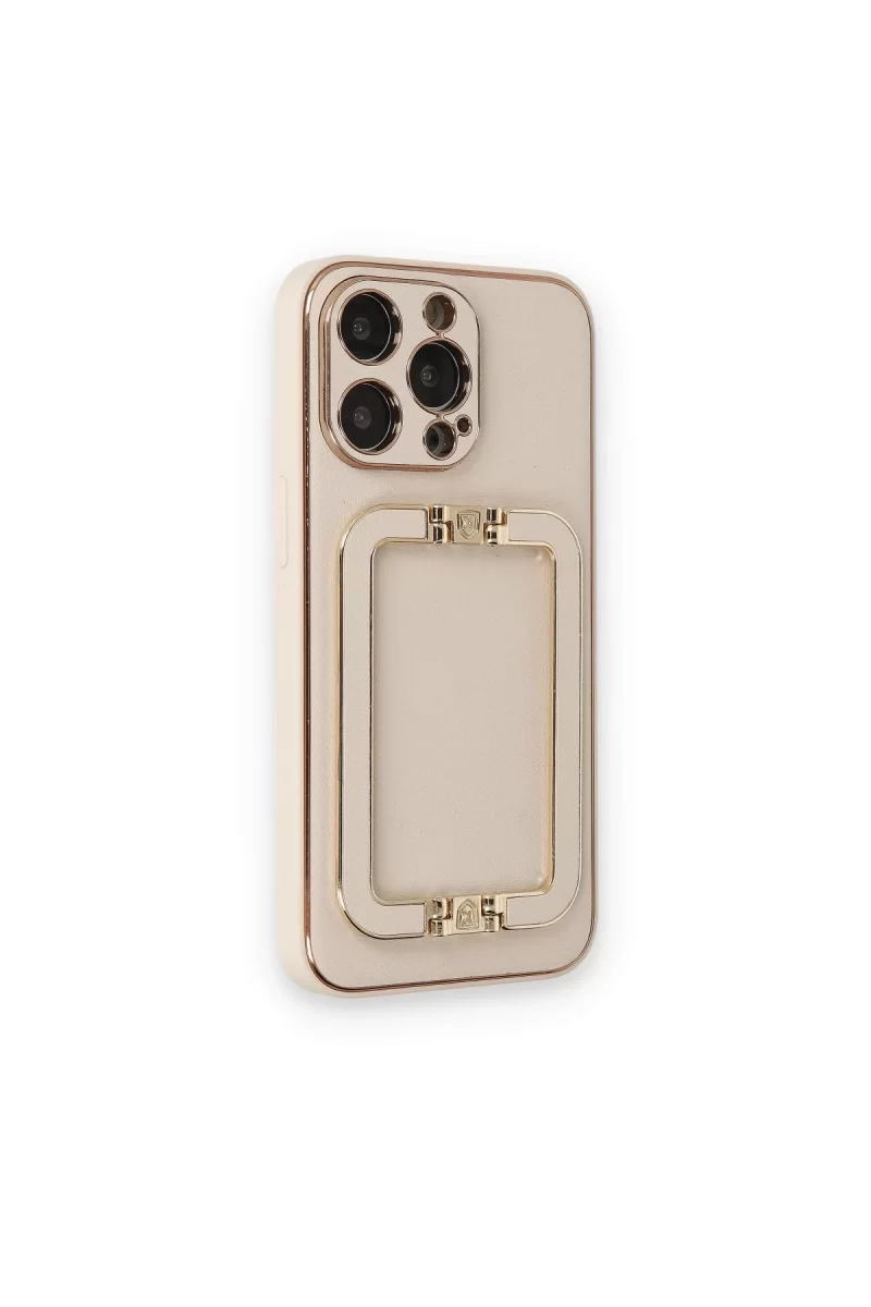 Newface Apple iPhone 14 Pro Max Kılıf Coco Elit Kapak - Gold