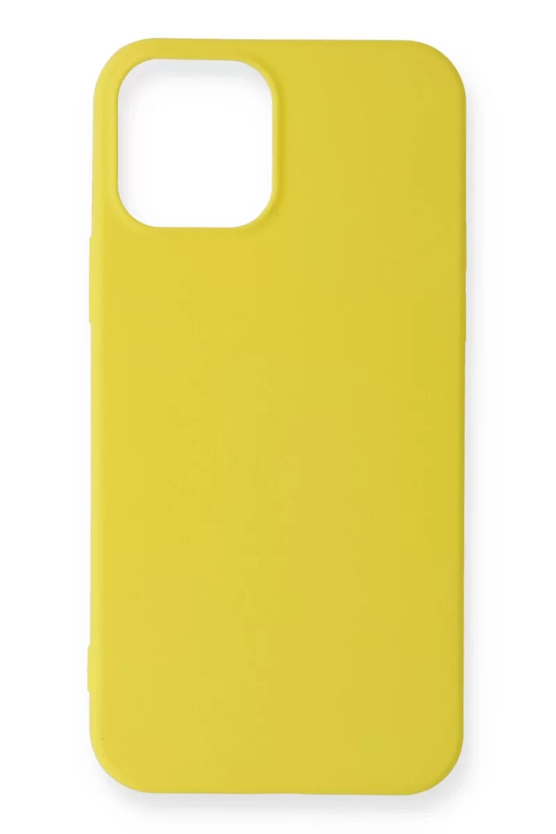 Newface Apple iPhone 12 Mini Kılıf First Silikon - Sarı