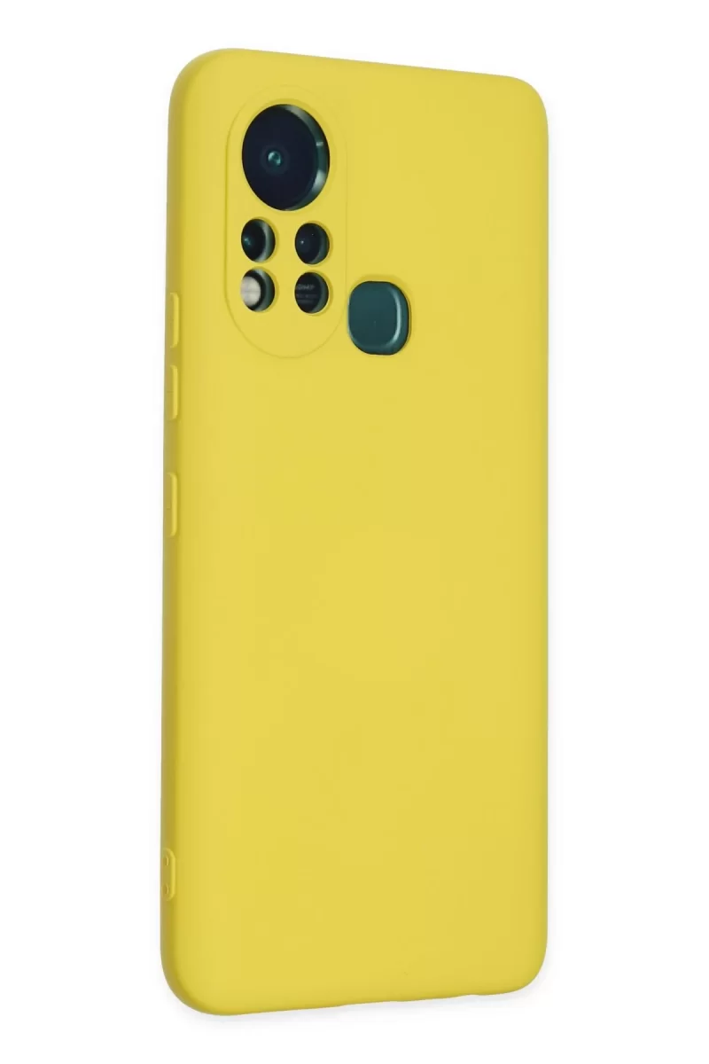 Newface İnfinix Hot 11s Kılıf Nano içi Kadife Silikon - Sarı