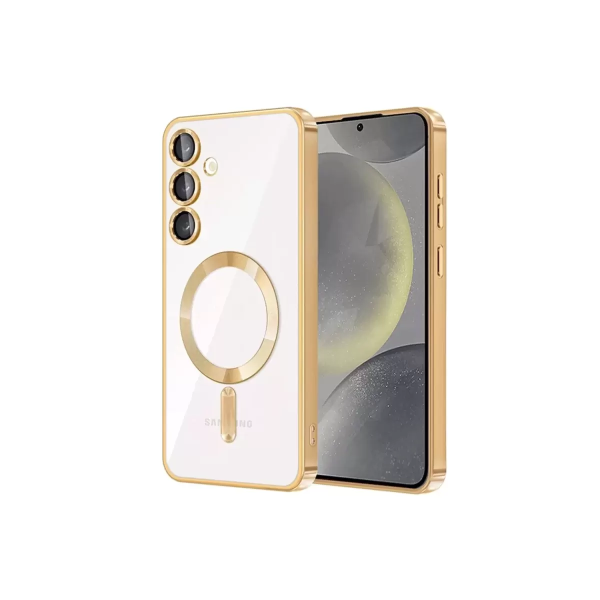 Newface Samsung Galaxy S23 Plus Kılıf Kross Magneticsafe Kapak - Gold