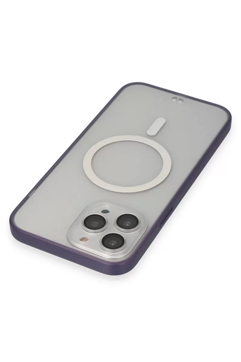 Newface Apple iPhone 14 Pro Kılıf Grand Magneticsafe Kapak - Mor