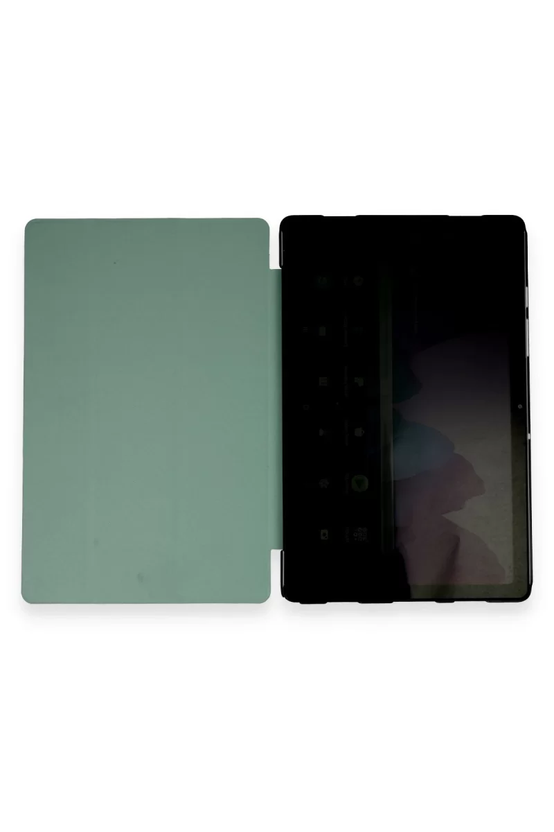 Newface Samsung Galaxy T970 Tab S7 Plus 12.4 Kılıf Tablet Smart Kılıf - Koyu Yeşil
