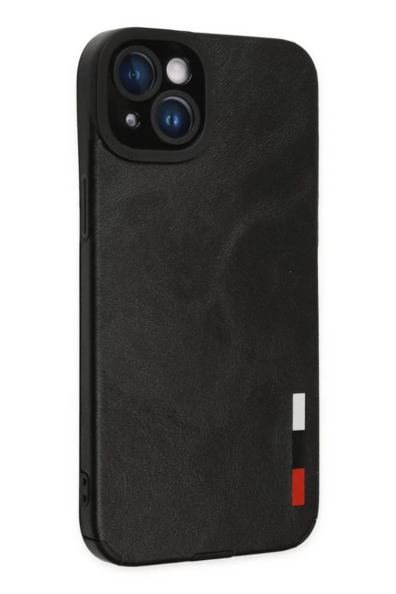 Newface Apple iPhone 14 Plus Kılıf Loop Deri Silikon - Siyah