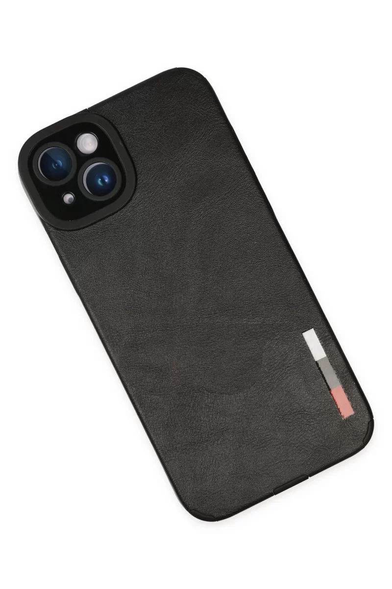 Newface Apple iPhone 14 Plus Kılıf Loop Deri Silikon - Siyah