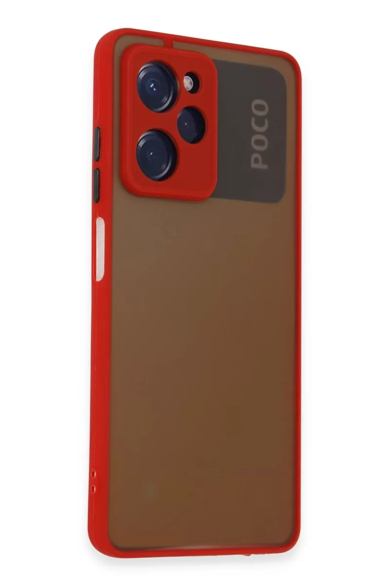 Newface Xiaomi Poco X5 Pro 5G Kılıf Montreal Silikon Kapak - Kırmızı