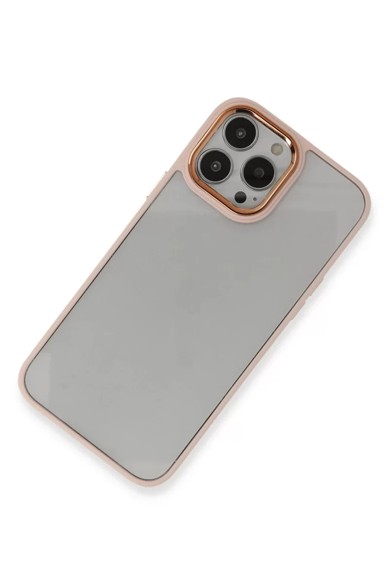 Newface Apple iPhone 14 Pro Max Kılıf Dora Kapak - Pudra