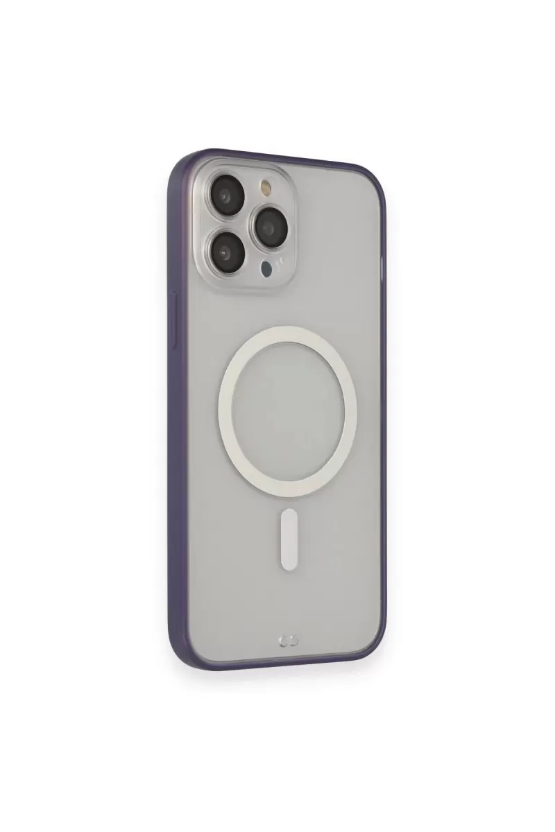 Newface Apple iPhone 14 Pro Max Kılıf Grand Magneticsafe Kapak - Mor