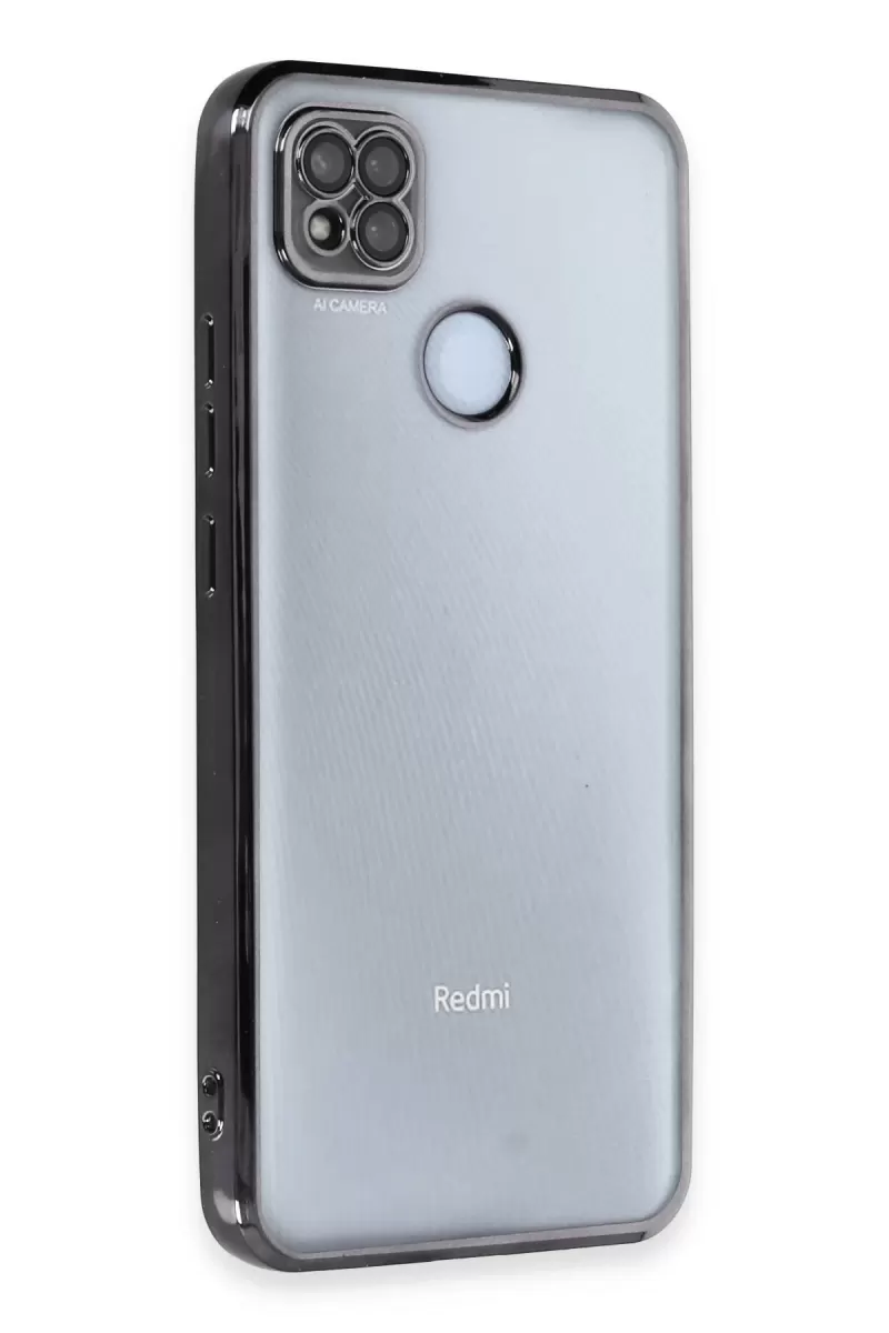 Newface Xiaomi Redmi 9C Kılıf Razer Lensli Silikon - Siyah