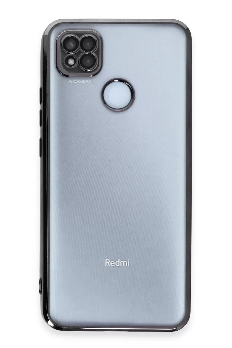 Newface Xiaomi Redmi 9C Kılıf Razer Lensli Silikon - Siyah